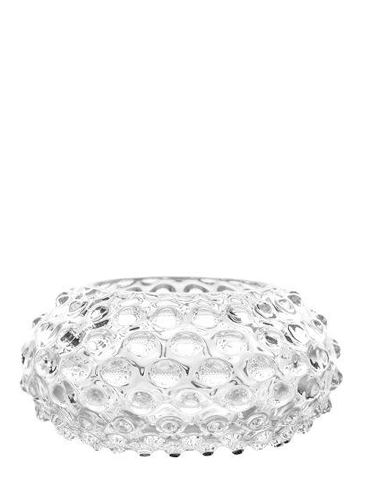 Hobnail tealight candle holder, crystal clear (10cm)