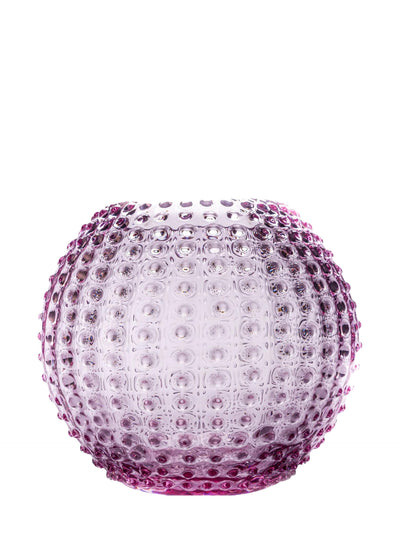 Large Globe hobnail vase, lila (24cm)