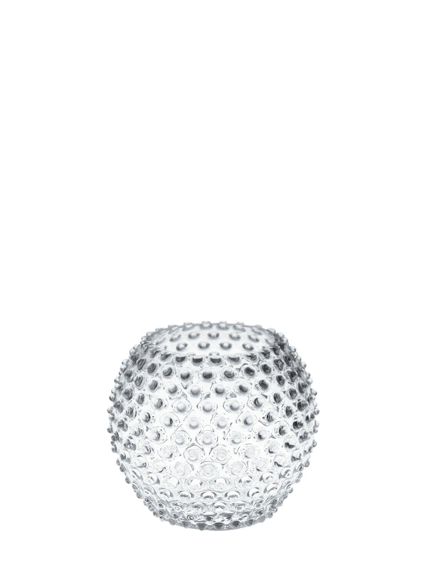 Small Globe hobnail vase, crystal clear (18cm)