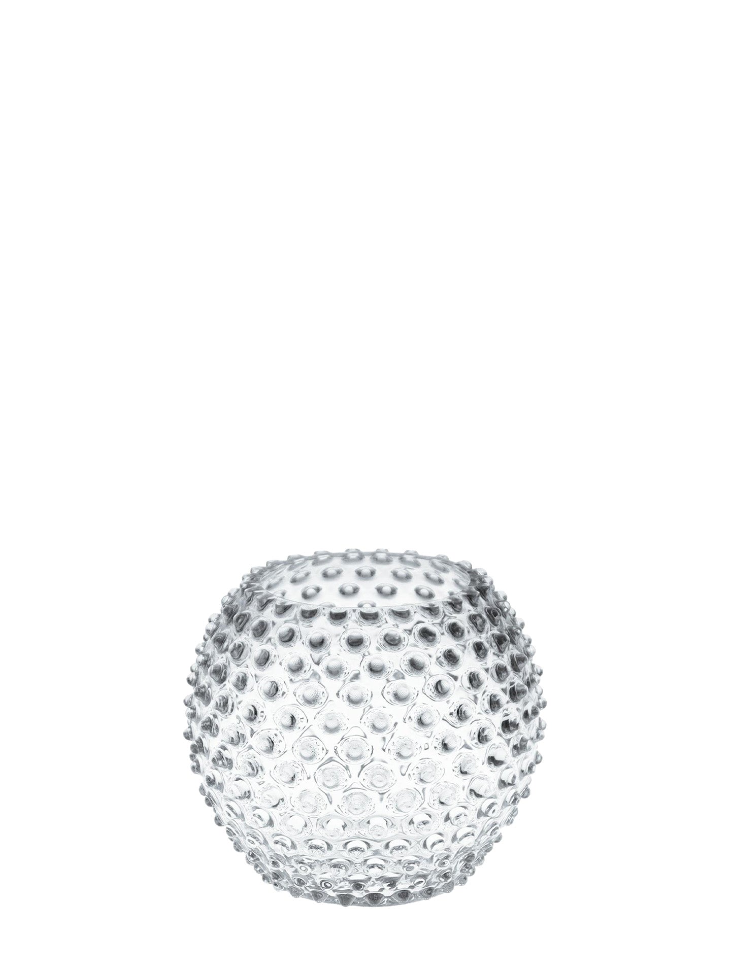 Small Globe hobnail vase, crystal clear (18cm)