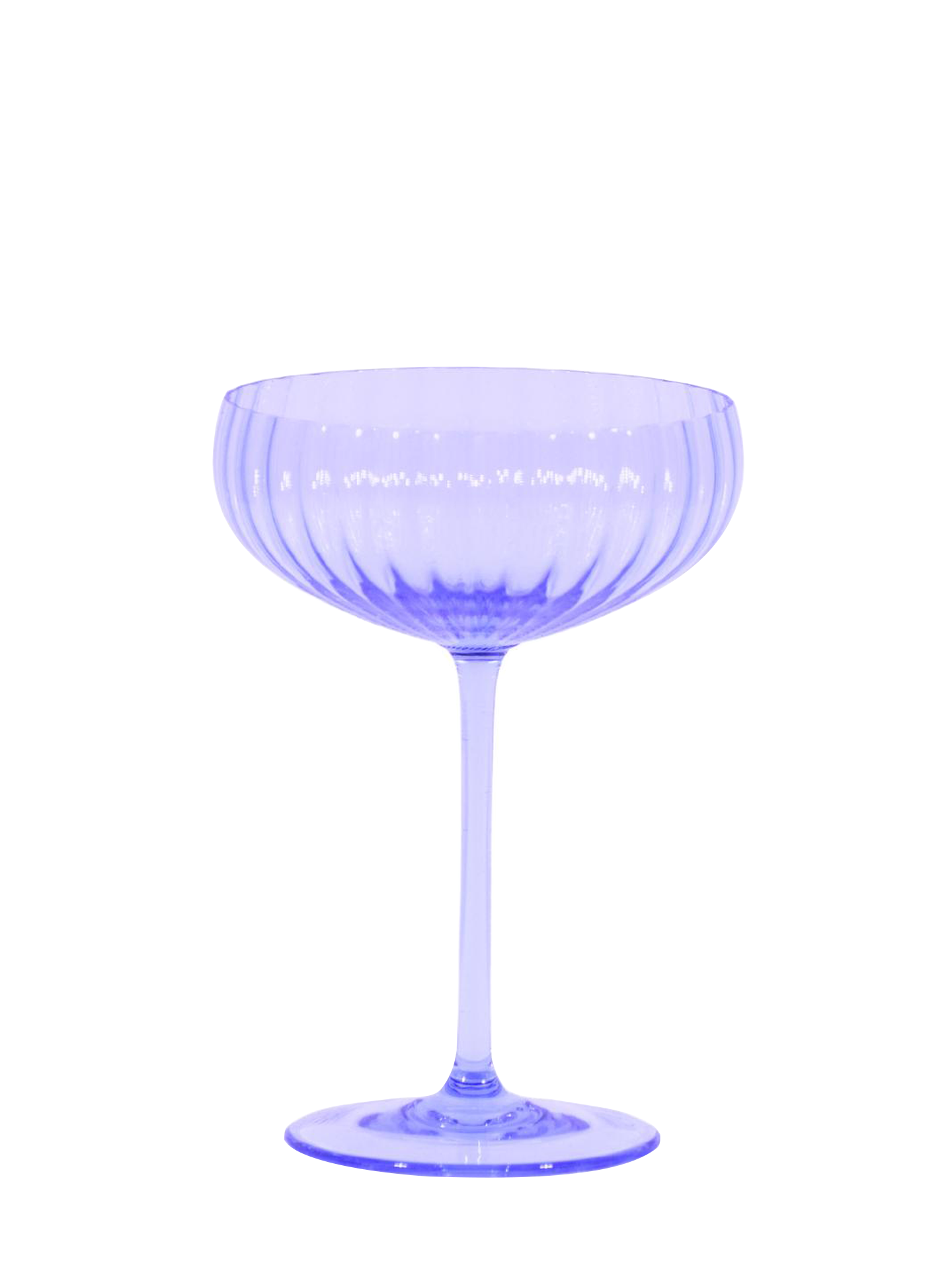 The Danish brand Anna von Lipa has created fantastic champagne coupe in periwinkle blue Lilla Alex.