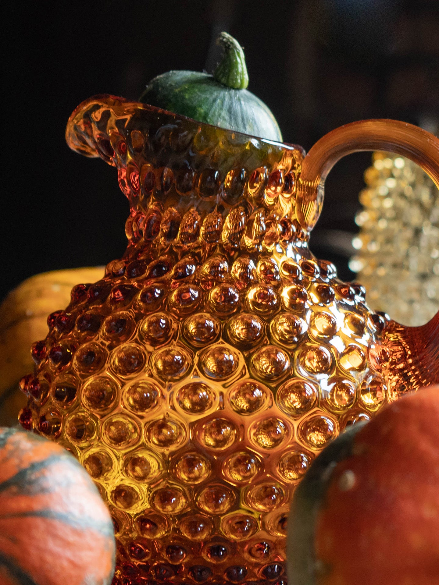 Paris hobnail jug (2 L), Dark amber