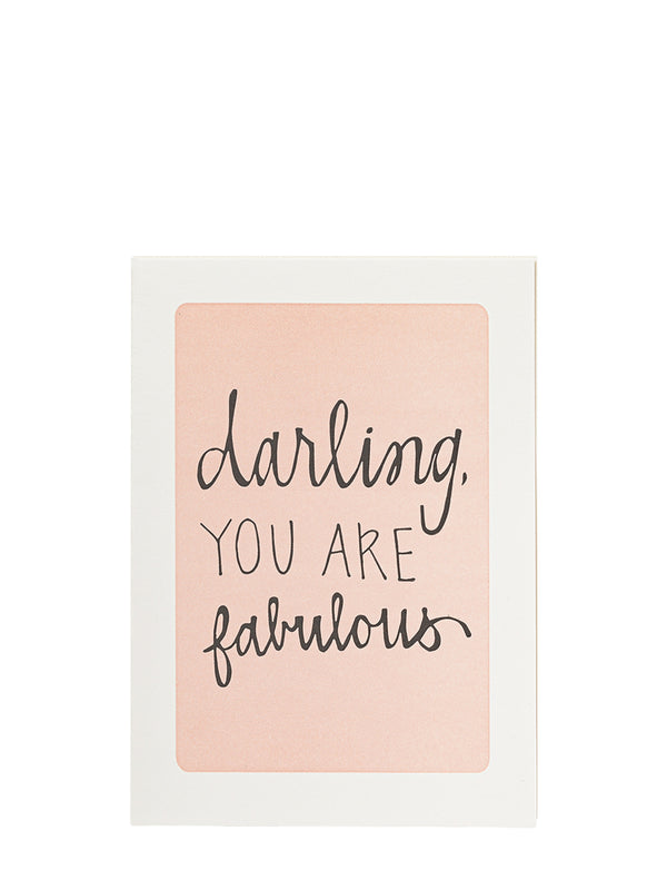Darling You Are Fabulous, love & friendship card
