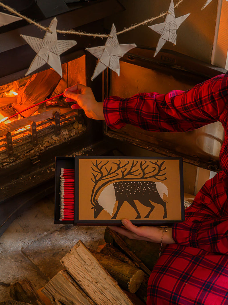 Reindeer giant matches by Tabby Booth