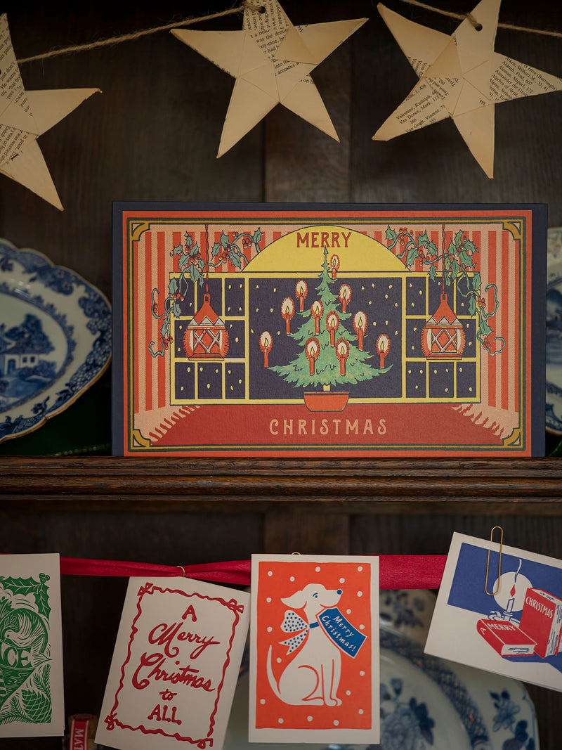 Christmas window giant matches