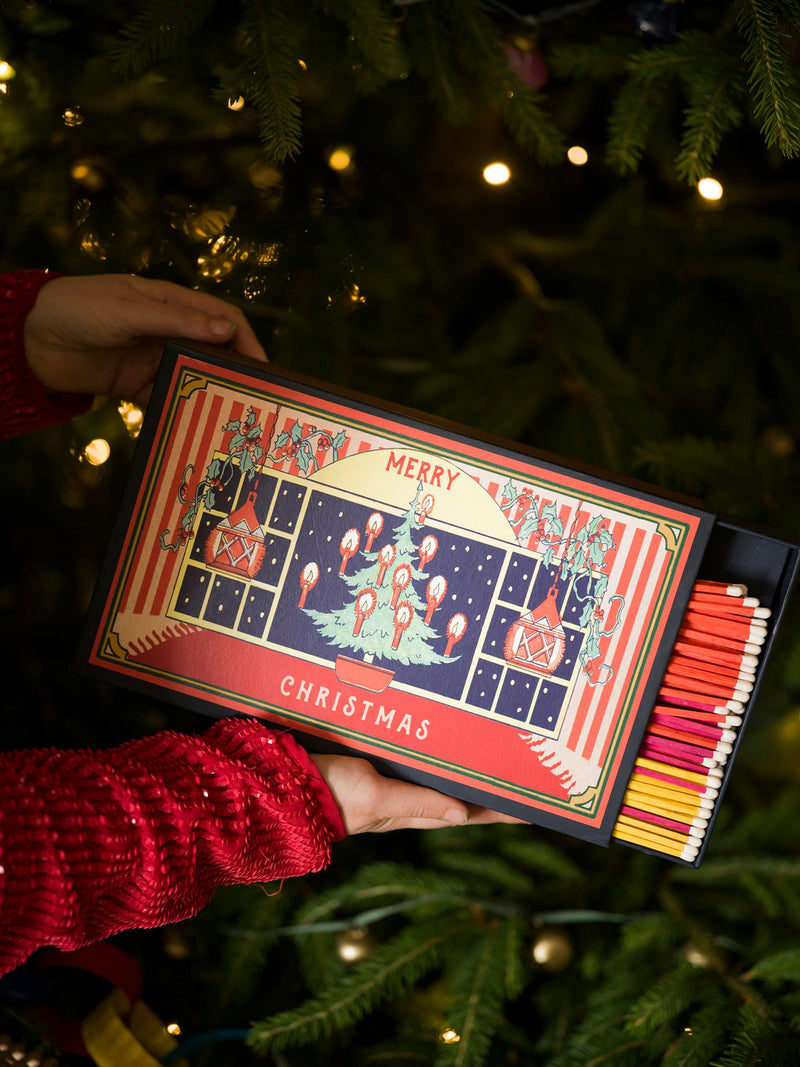 Christmas window giant matches