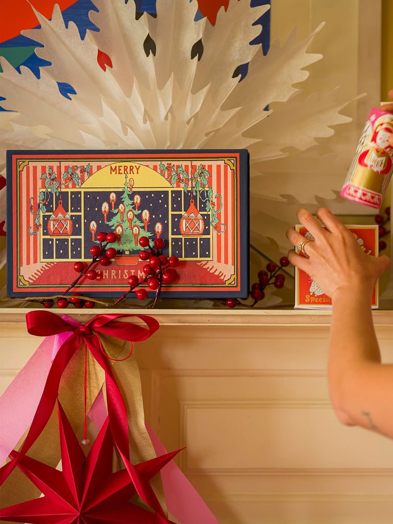 Christmas window giant matches