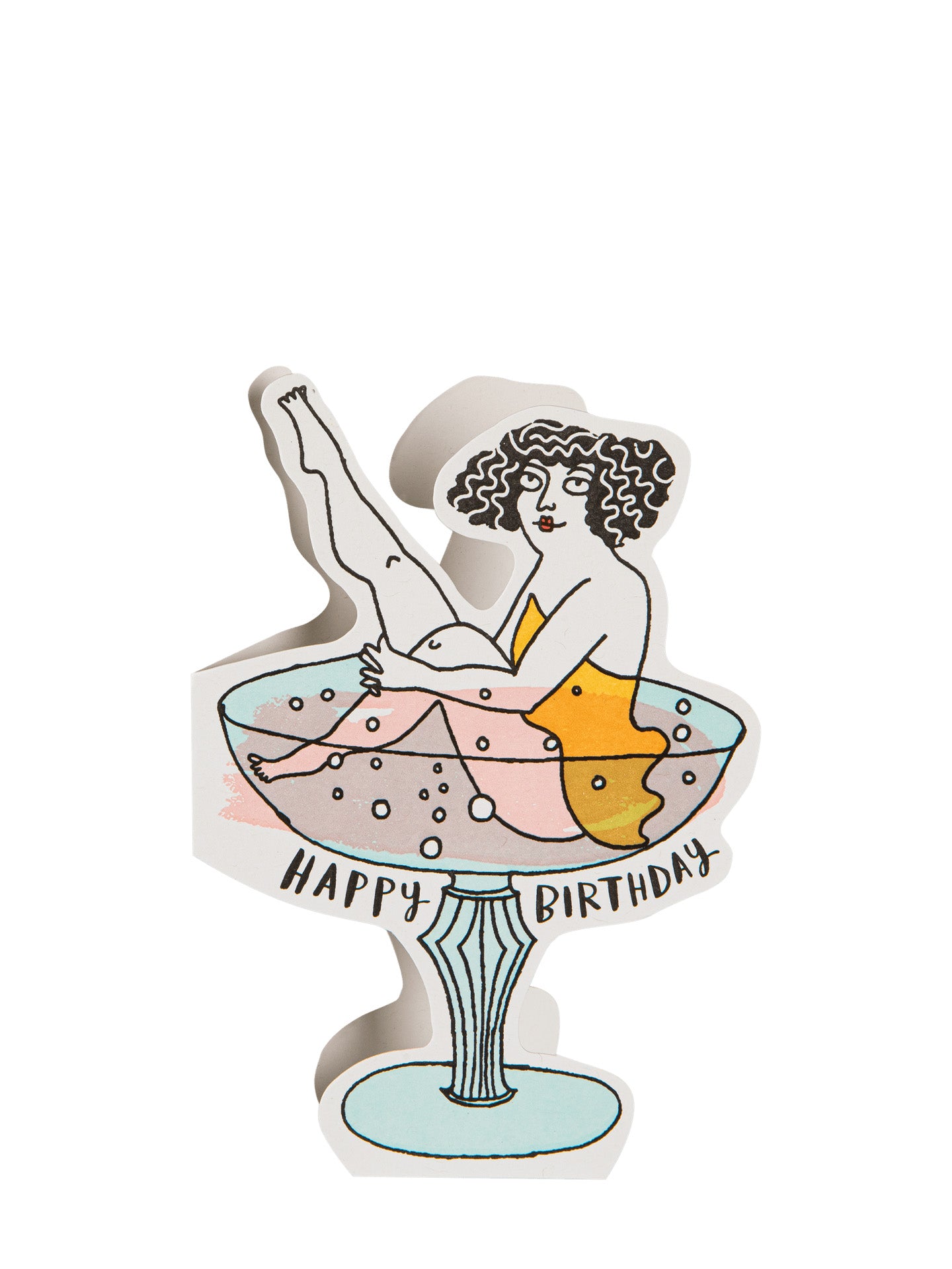Cocktail-shaped birthday card