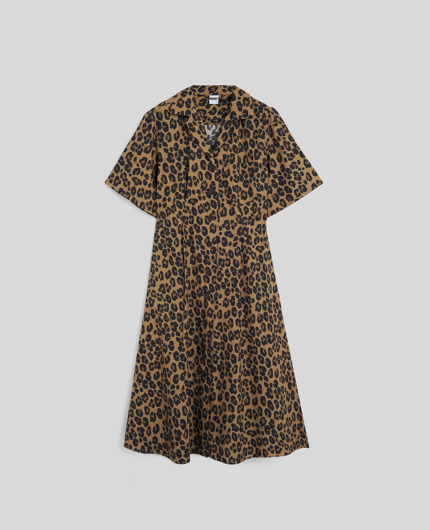 Cotton poplin shirt dress, maculato