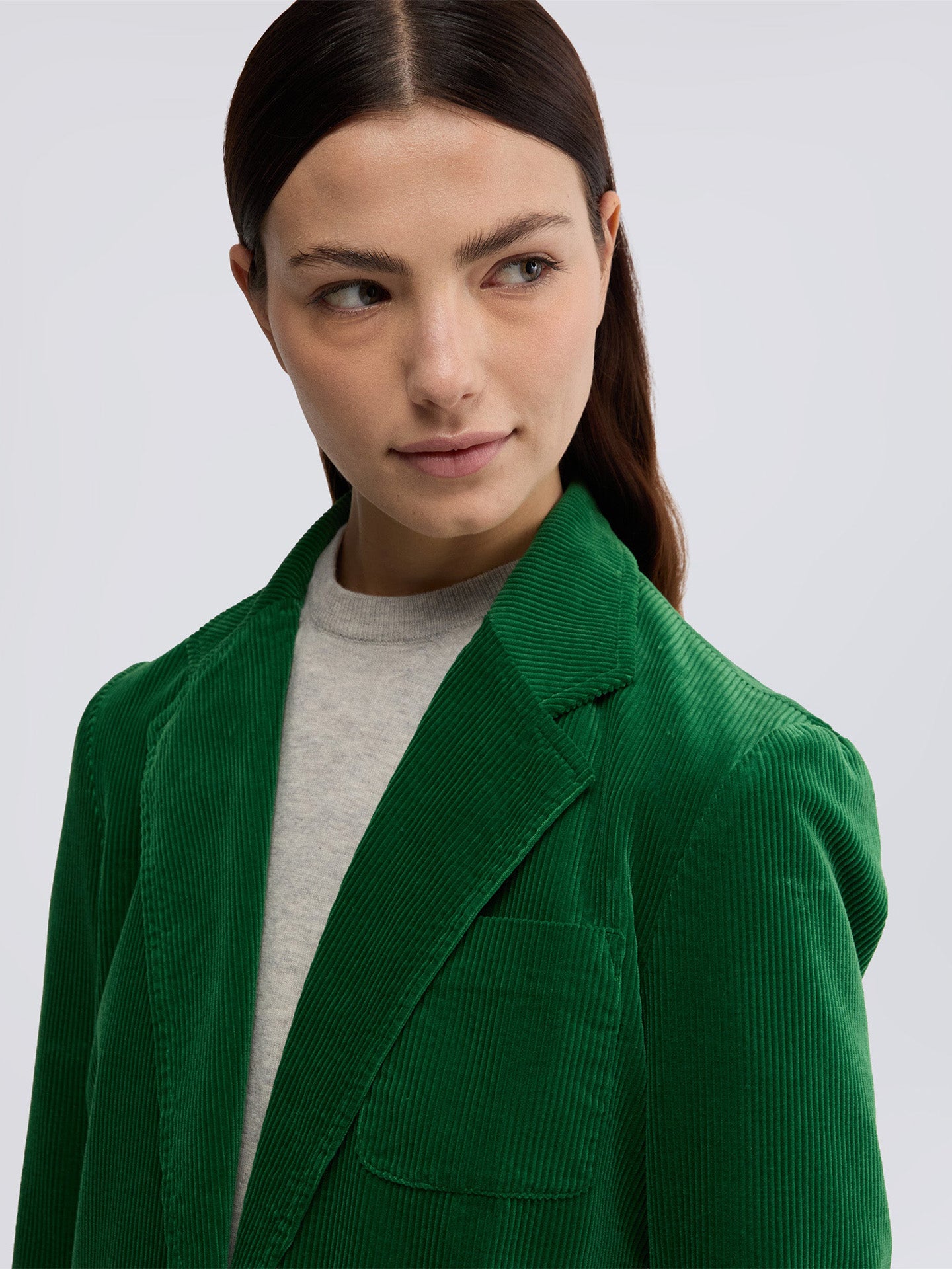 Velvet jacket, emerald green