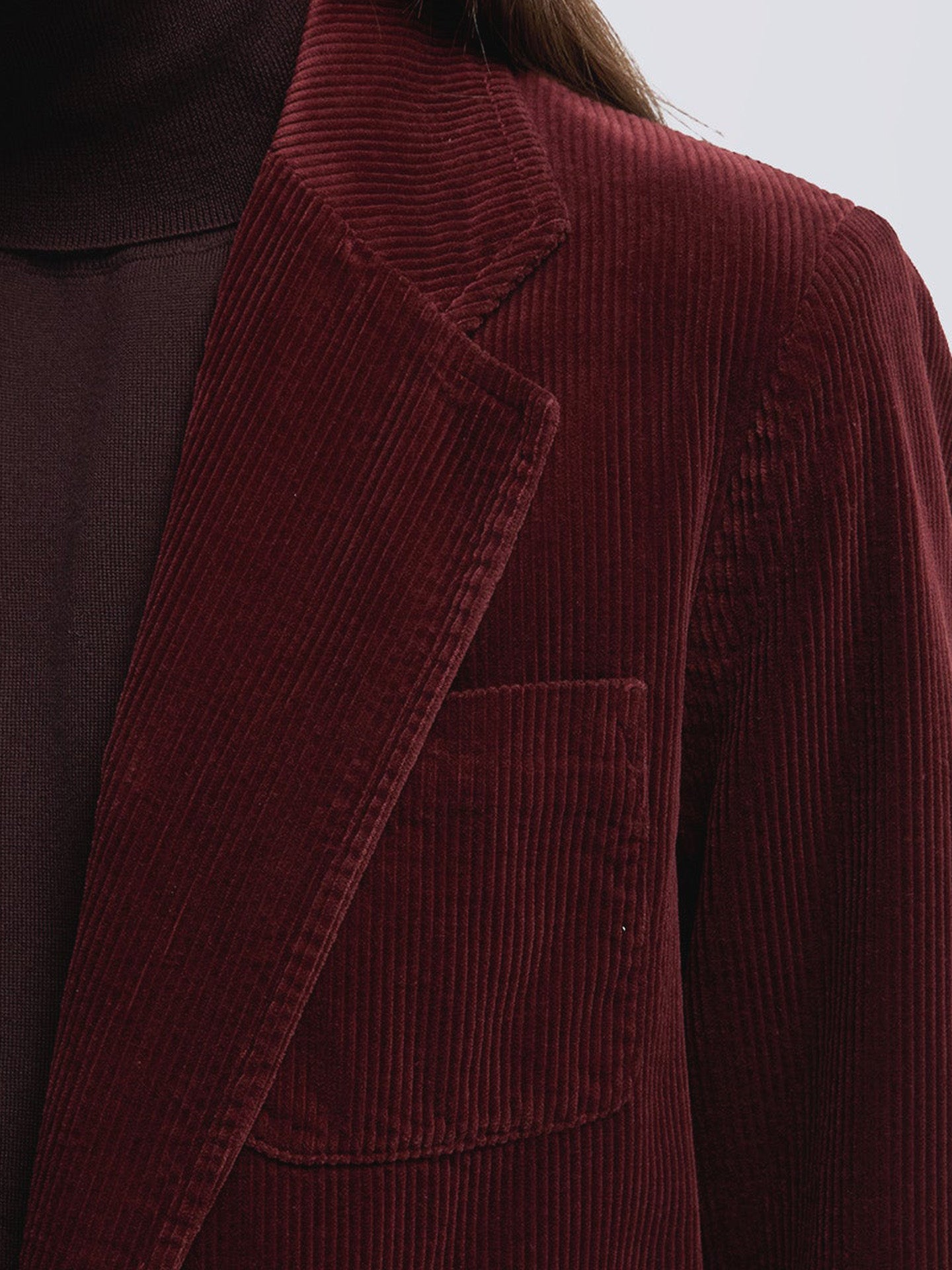 Velvet jacket, dark red