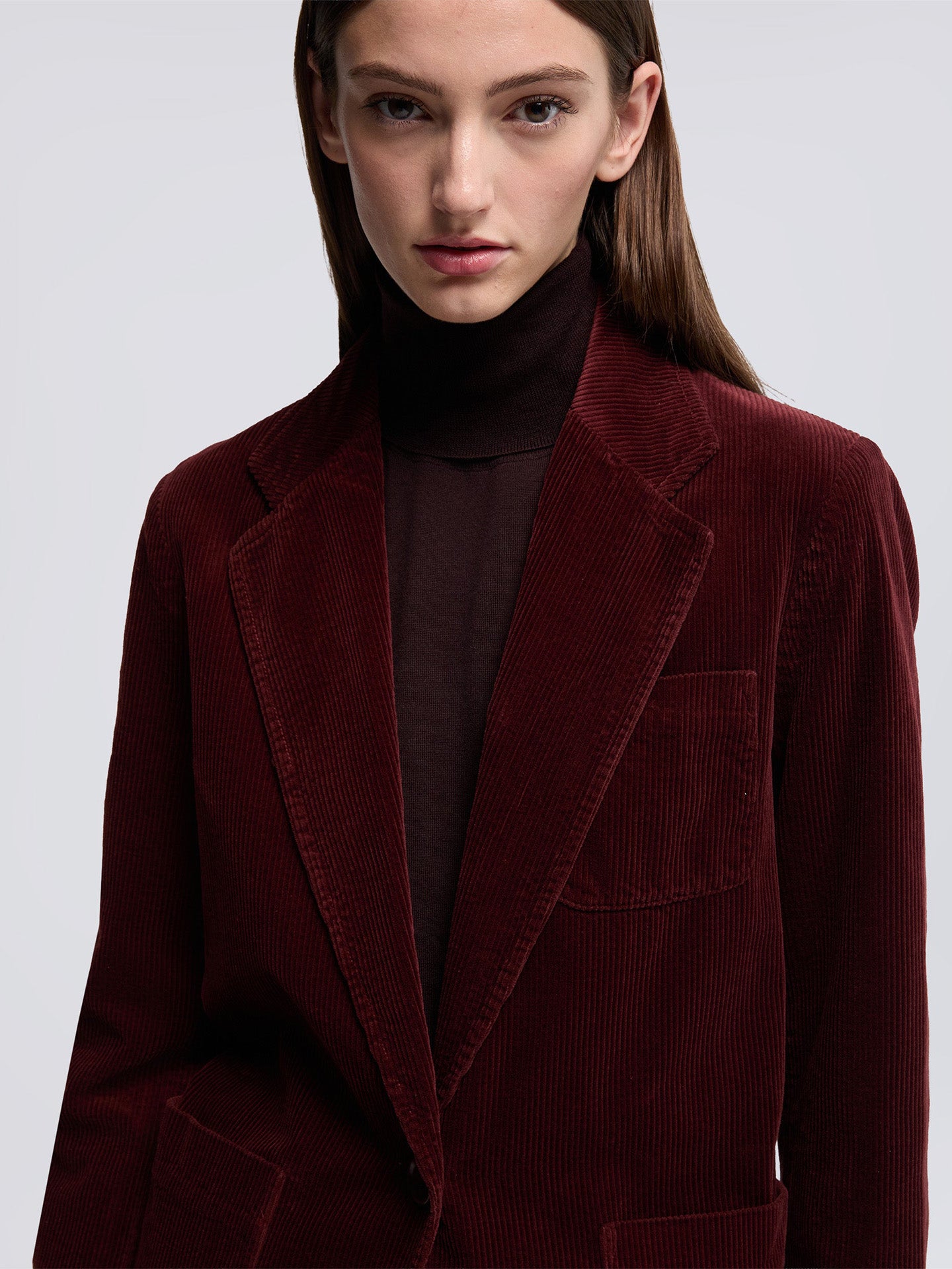Velvet jacket, dark red