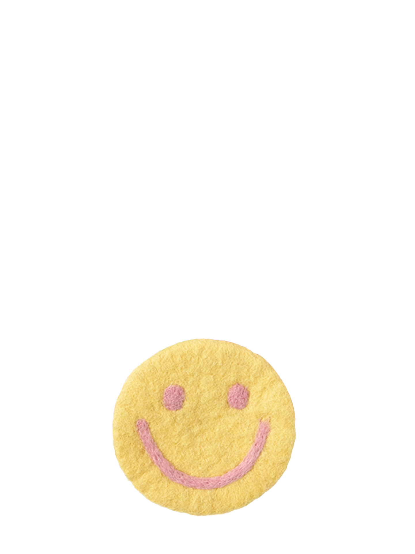 Smiley Wool Coaster, 4 colours