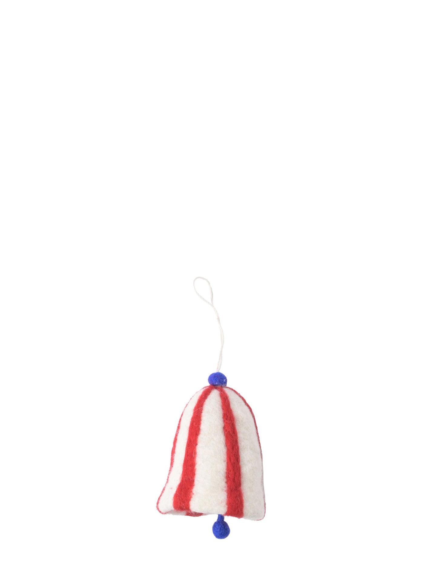 Bell woollen hanging ornament, red