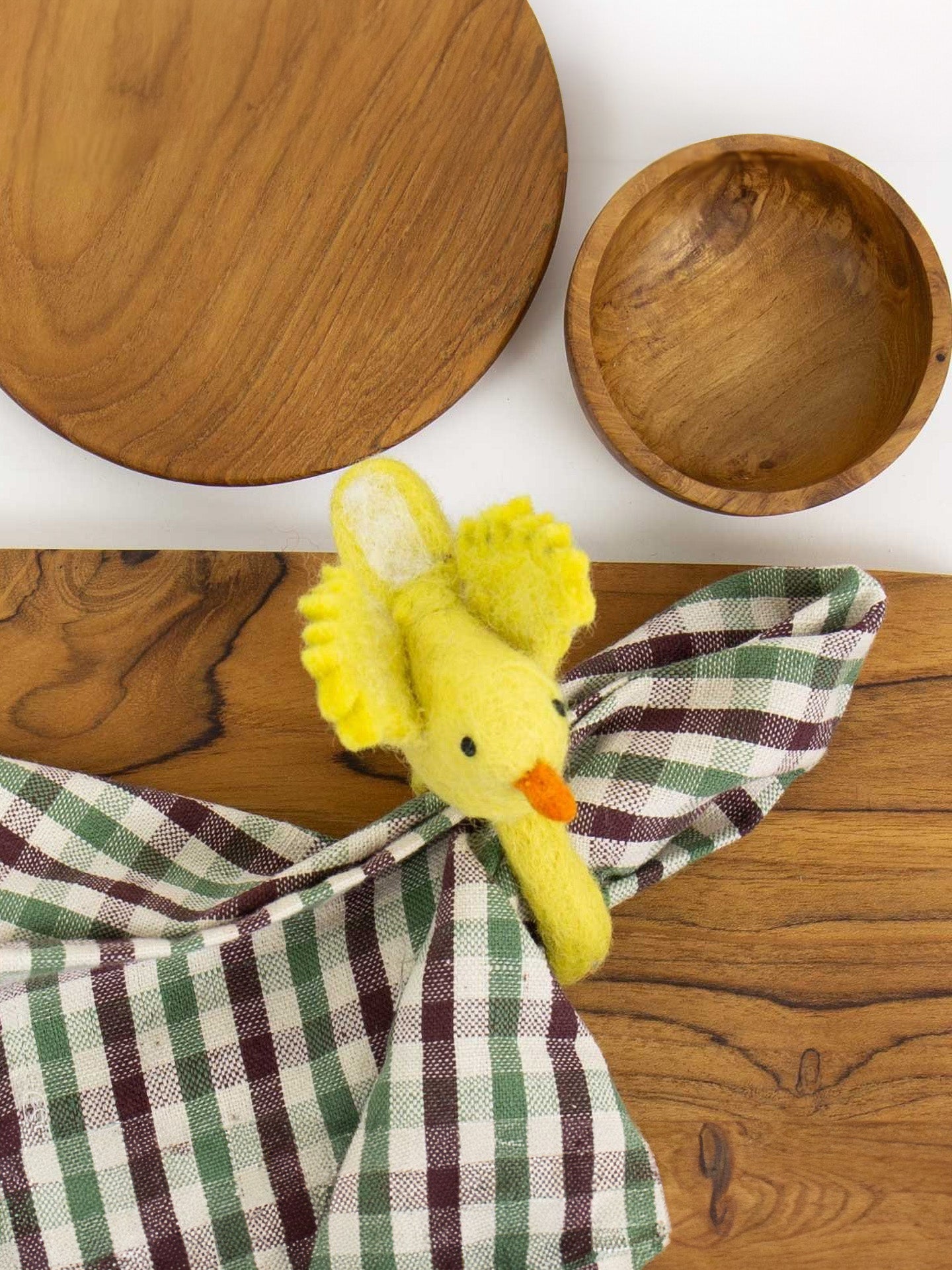 Yellow bird napkin ring