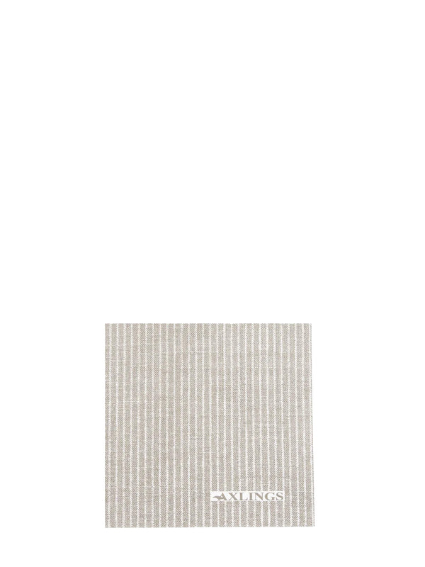Pinstripe cocktail paper napkins, natural beige (pack of 40)