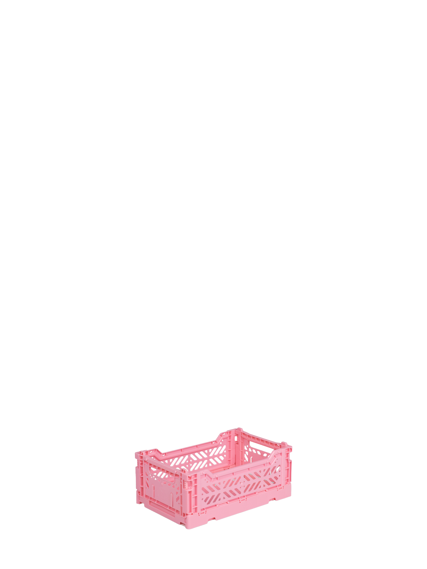 Mini Aykasa crate in baby pink stacks and folds