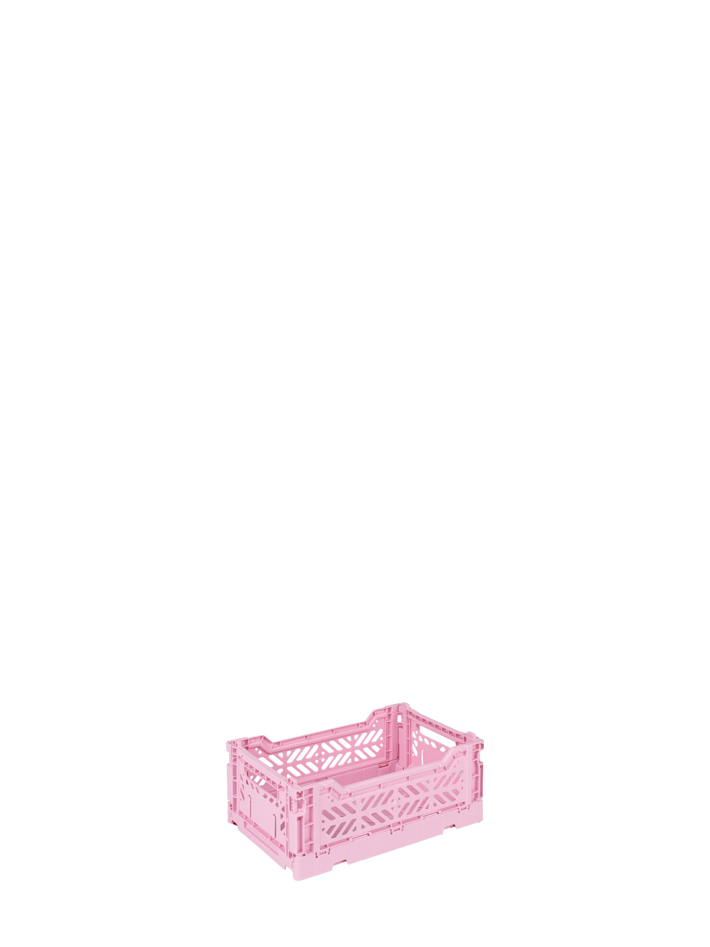 Mini Aykasa crate in cherry blossom pastel pink stacks and folds