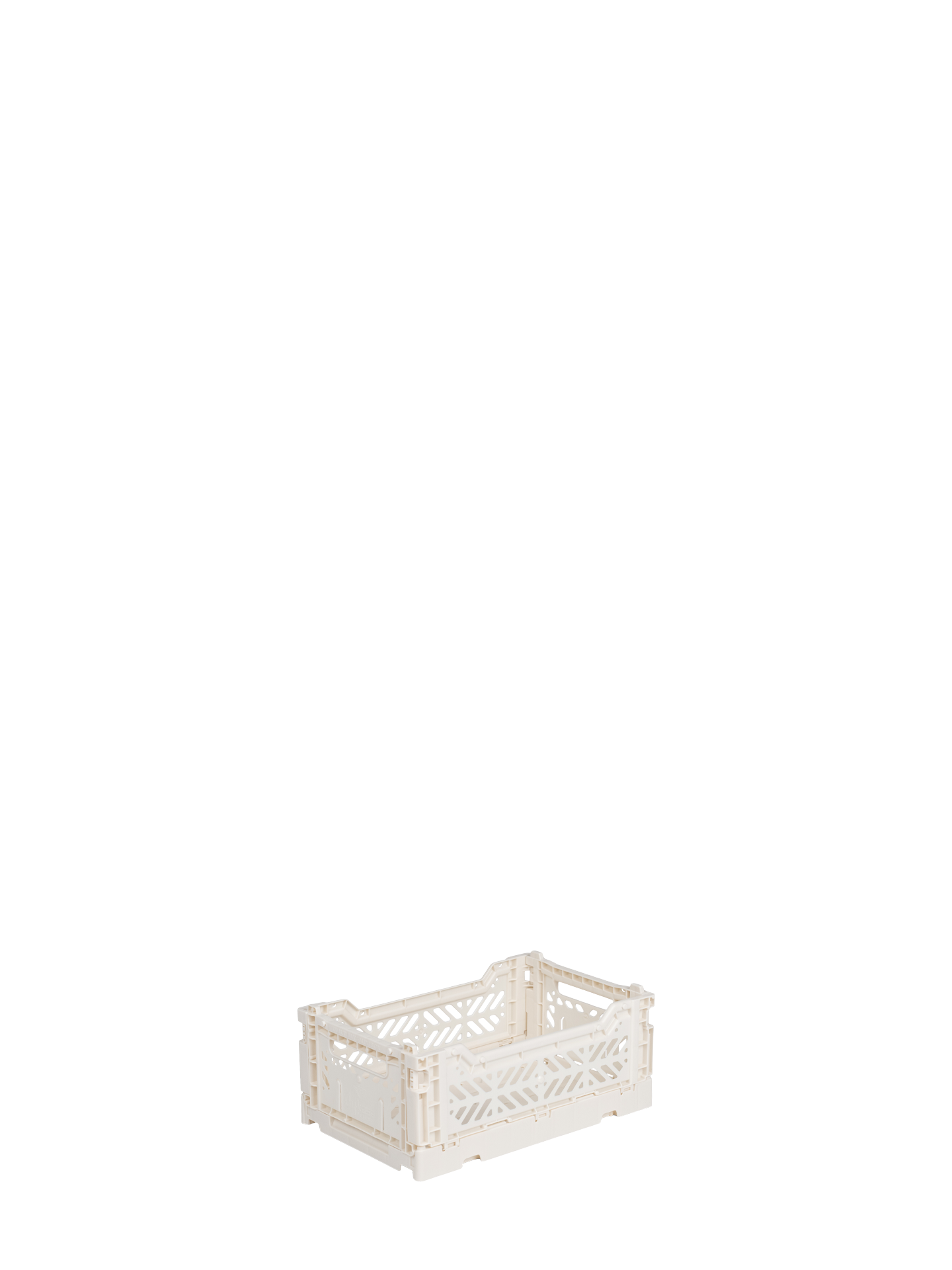 Mini Aykasa crate in off-white coconut milk stacks and folds