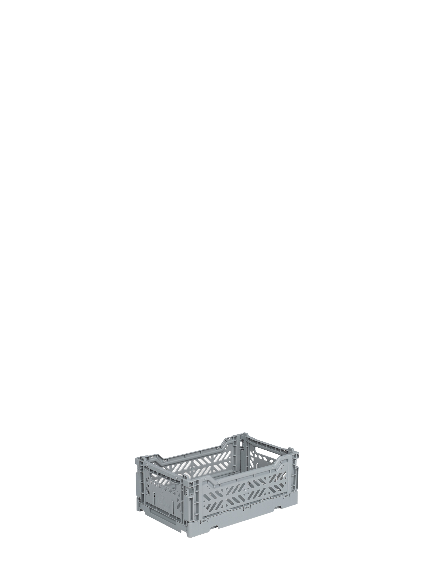 Mini Aykasa crate in grey stacks and folds