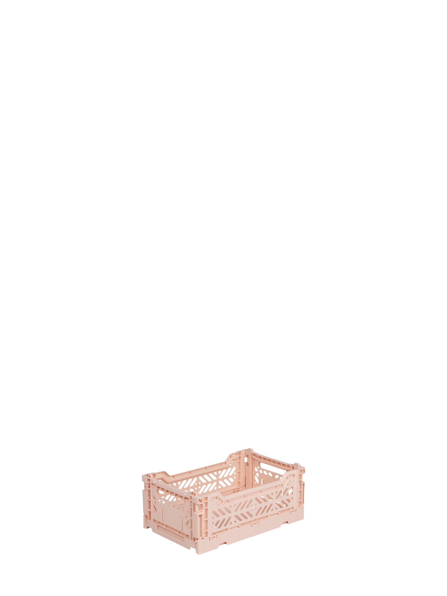 Mini Aykasa crate in milk tea stacks and folds