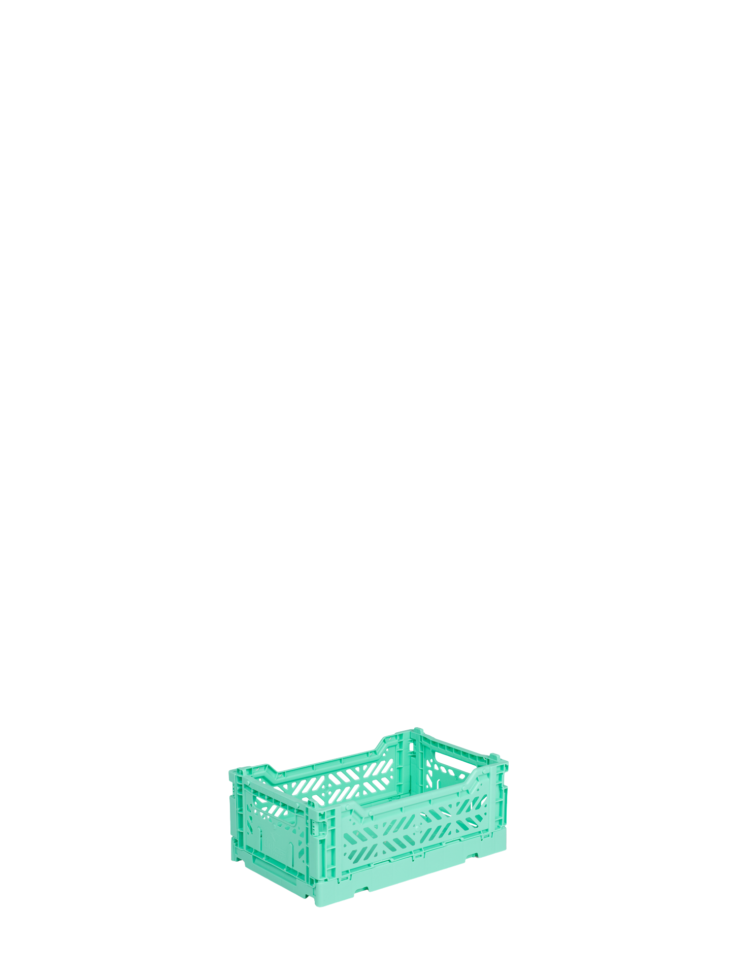 Mini Aykasa crate in pastel mint stacks and folds