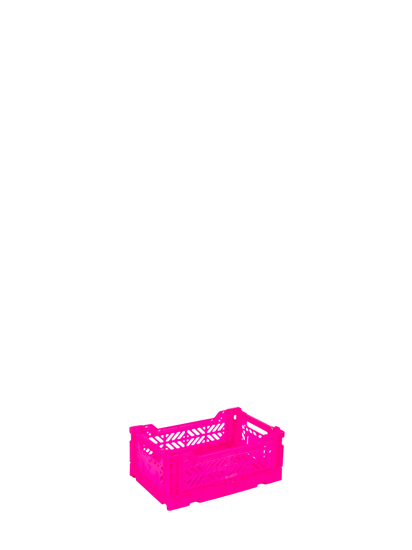 Mini Aykasa crate in neon pink stacks and folds
