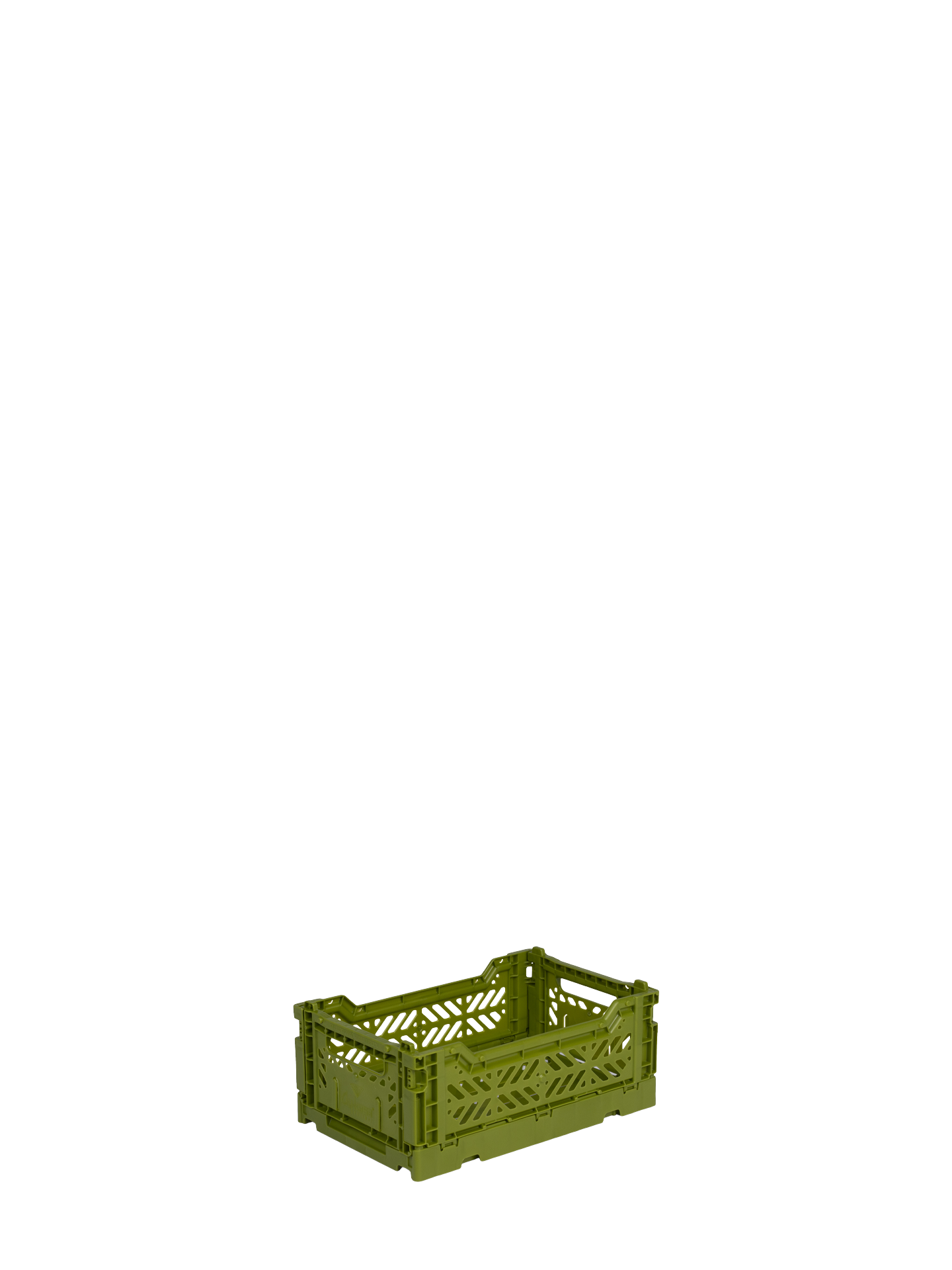 Mini Aykasa crate in olive green stacks and folds