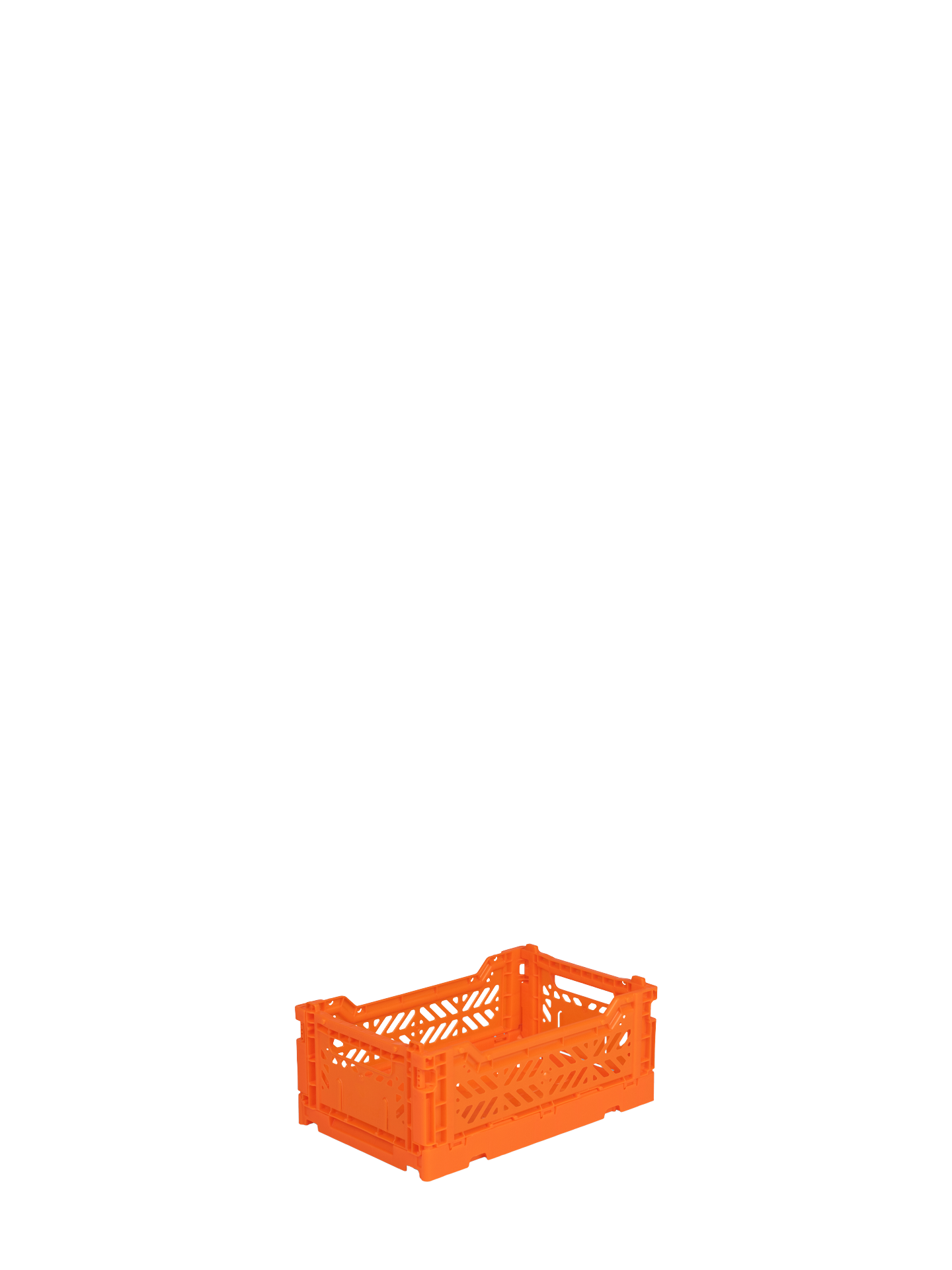 Mini Aykasa crate in orange stacks and folds