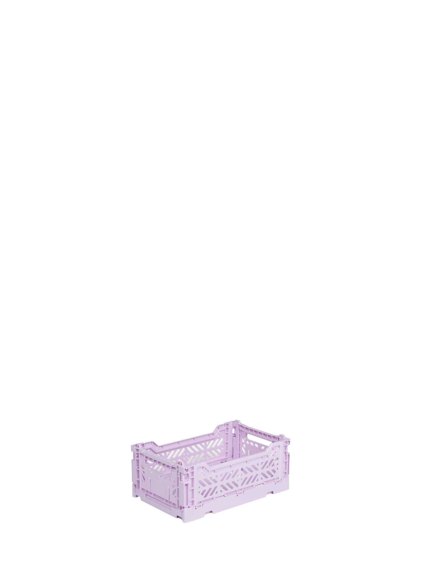Mini Aykasa crate in pastel orchid lilac stacks and folds