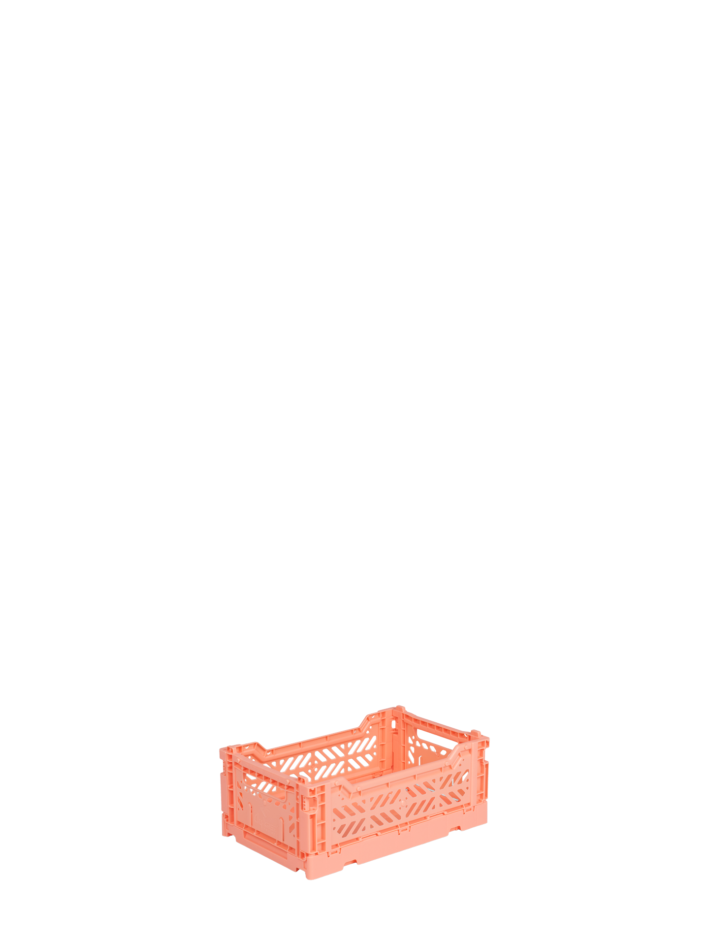 Mini Aykasa crate in salmon peach pink stacks and folds