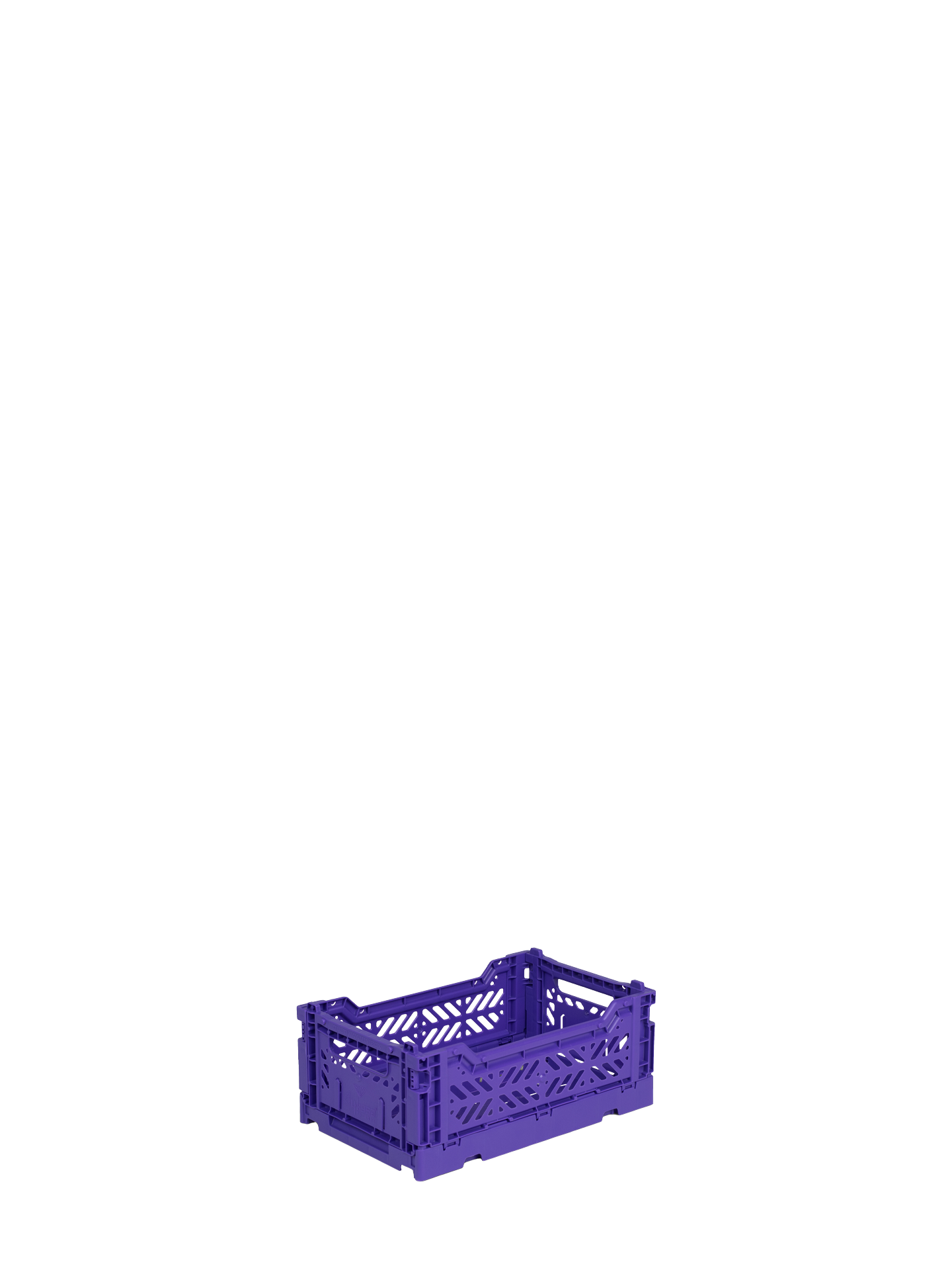 Mini Aykasa crate in classic purple violet stacks and folds