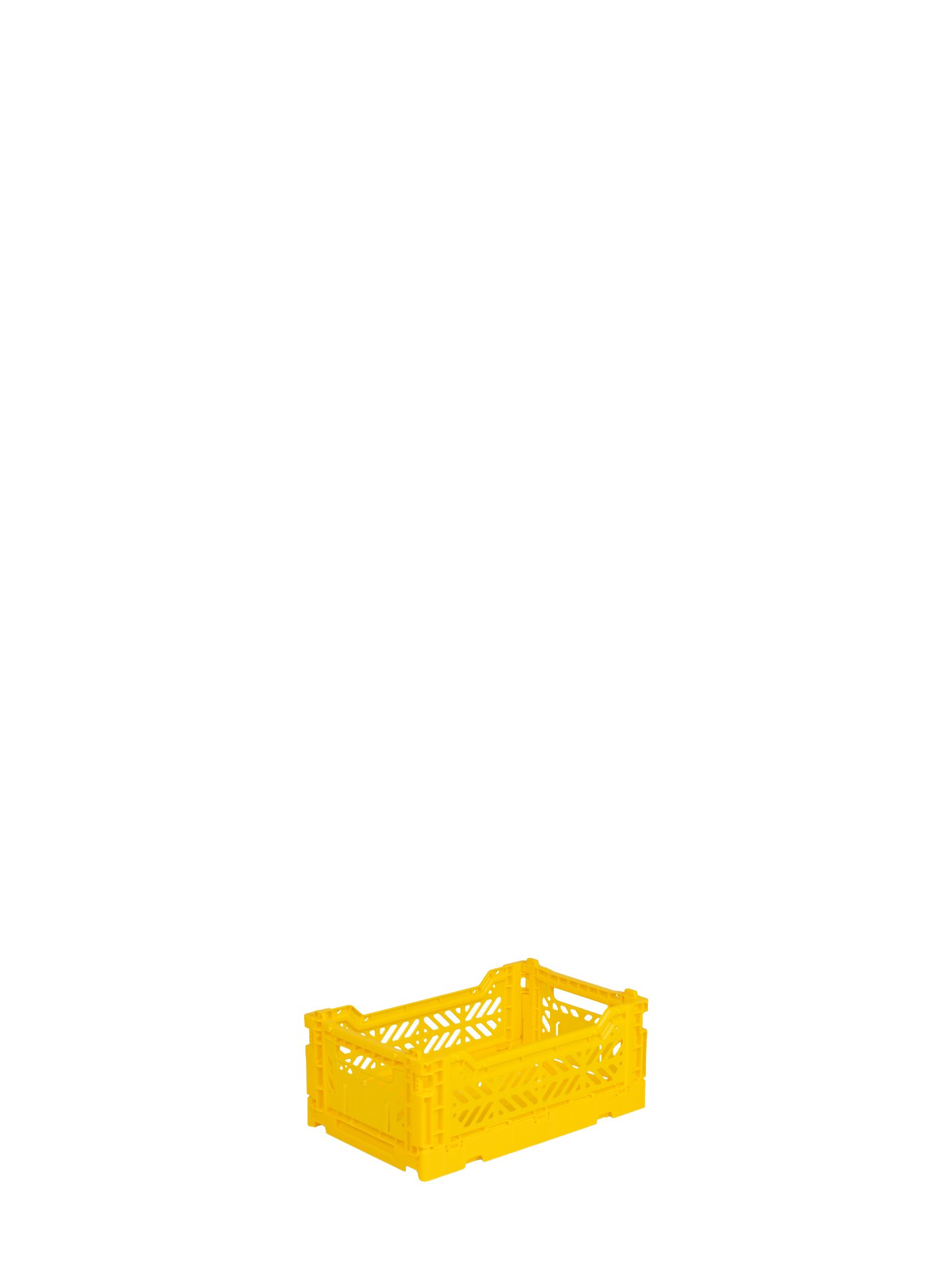 Mini Aykasa crate in sunny yellow stacks and folds