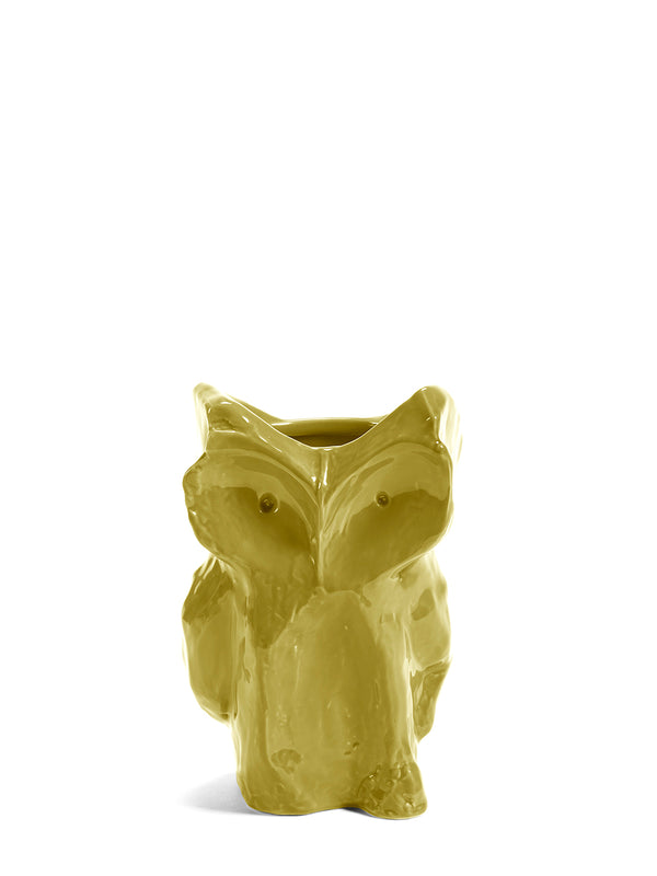 Small owl vase, yellow (23cm)