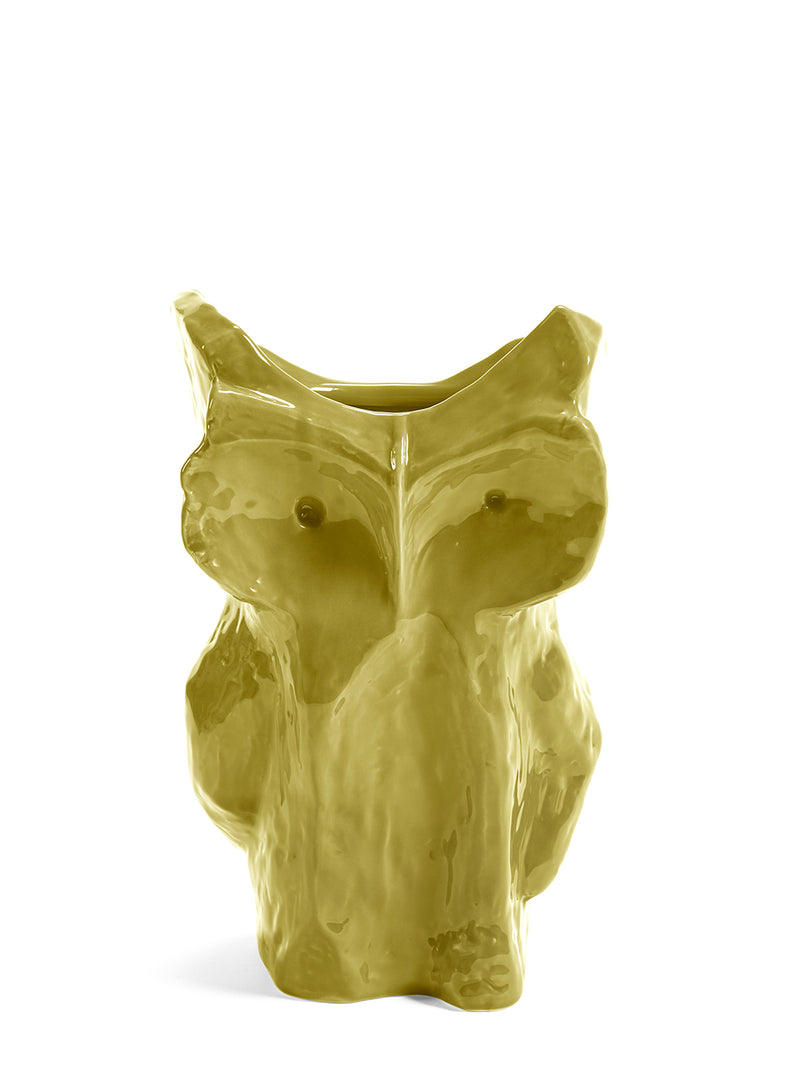 Owl vase, yellow (30cm)