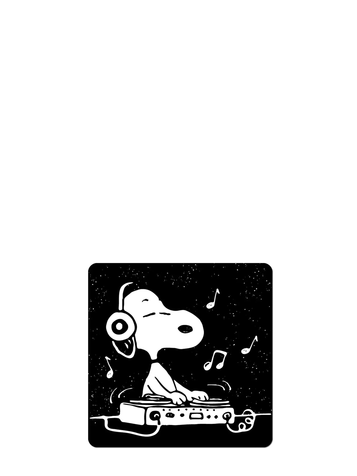DJ Snoopy die cut sticker
