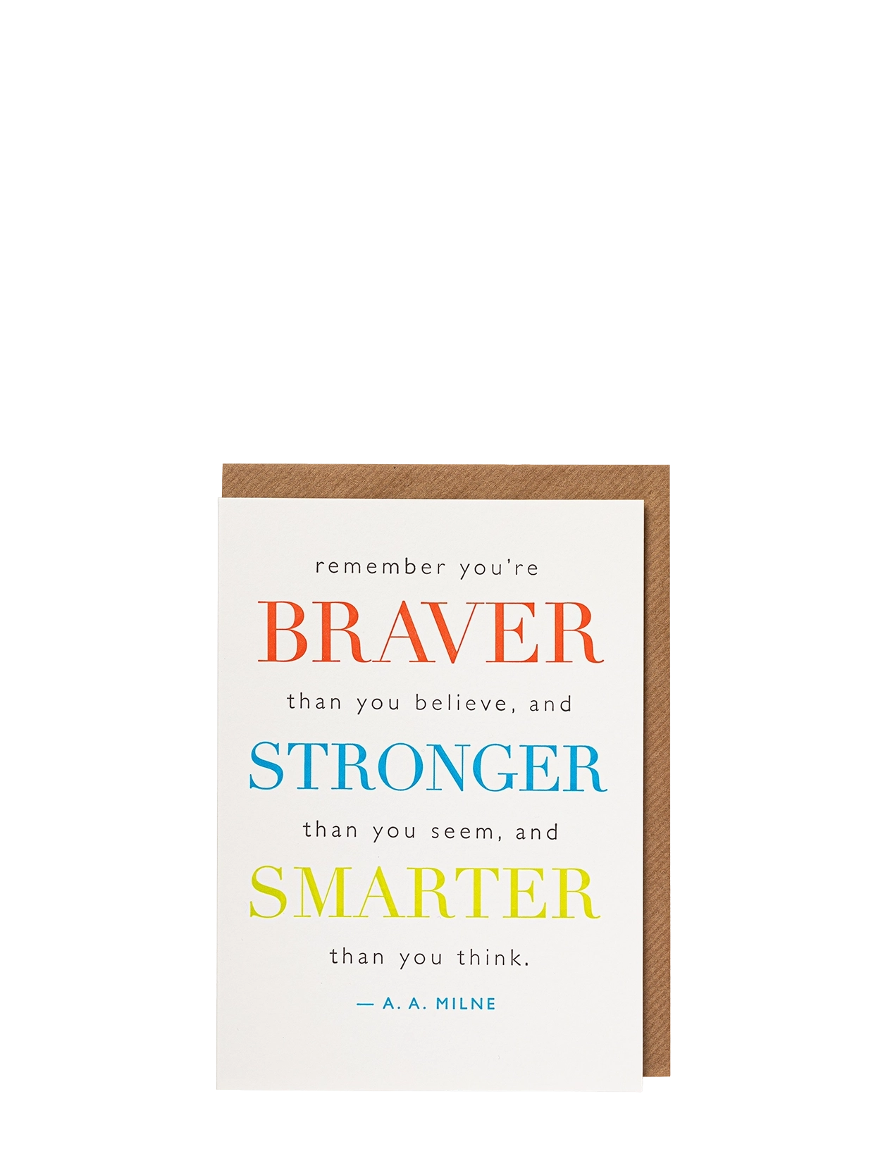 Braver, large encouragement card