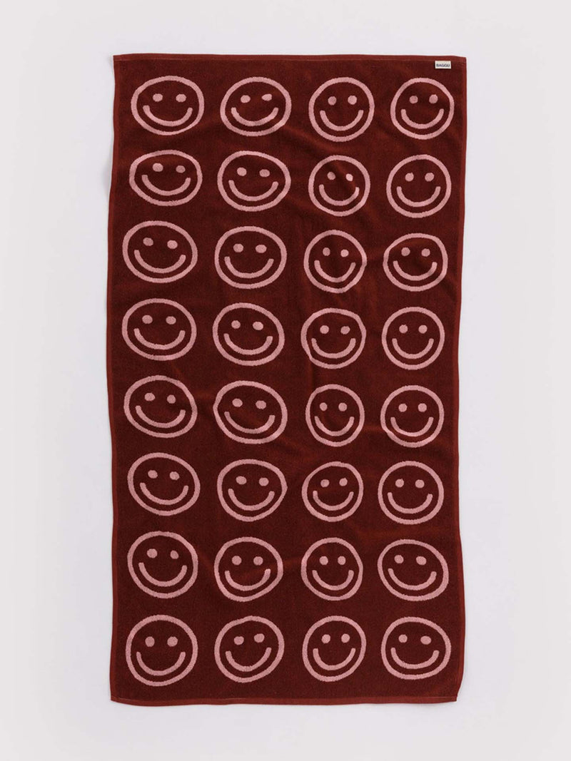 Bath towel, happy pink