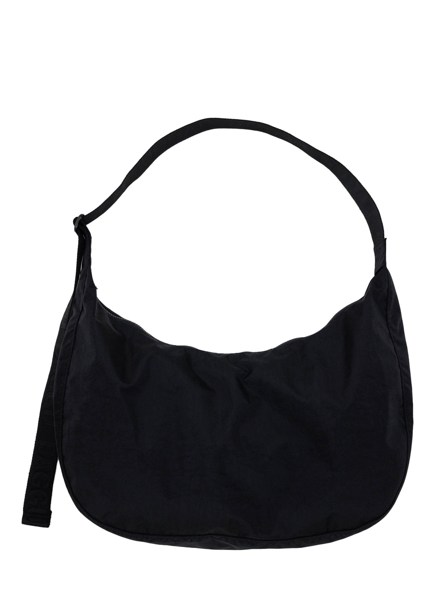 Large nylon crescent bag, black