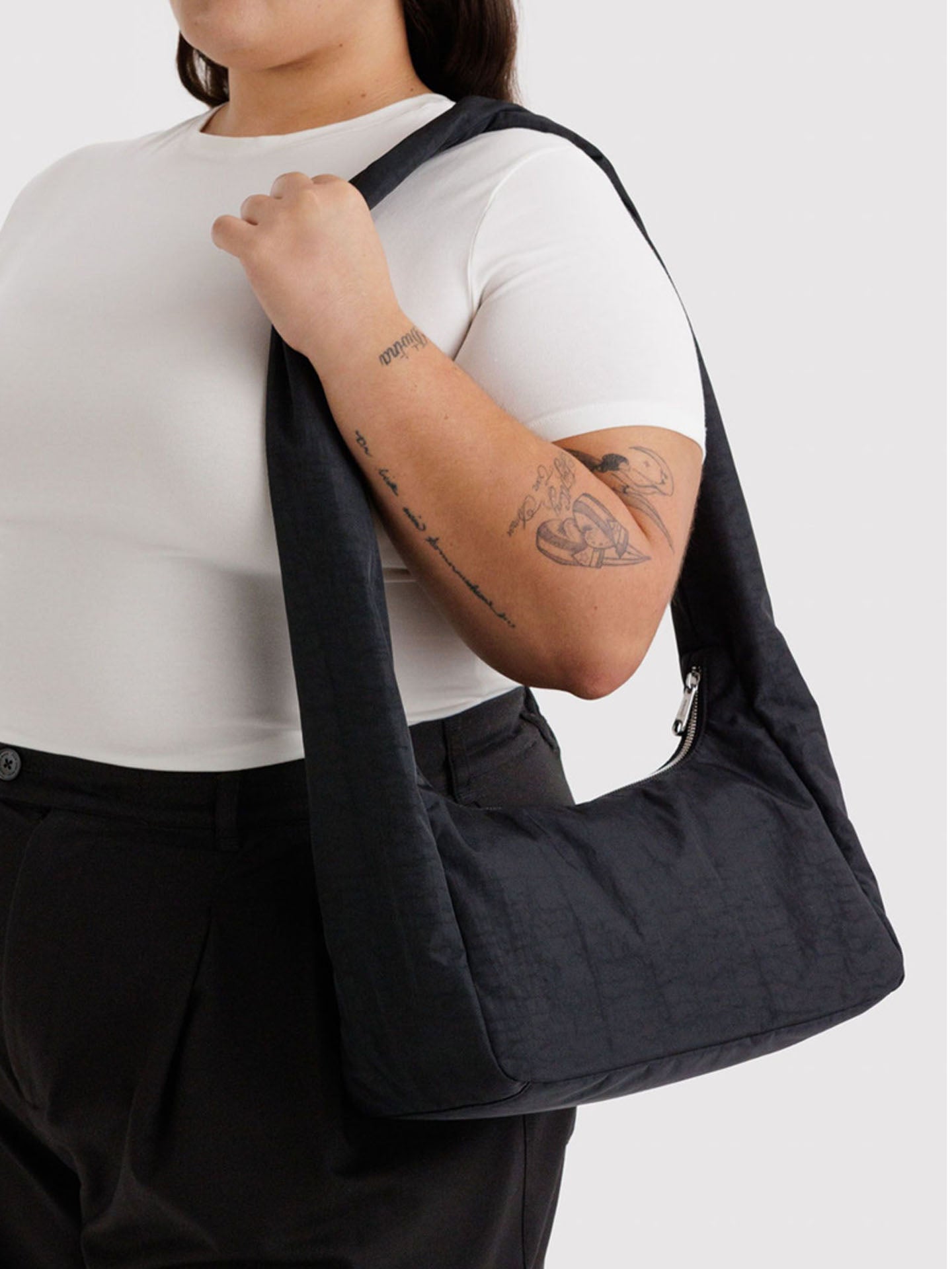 Nylon meringue bag, black