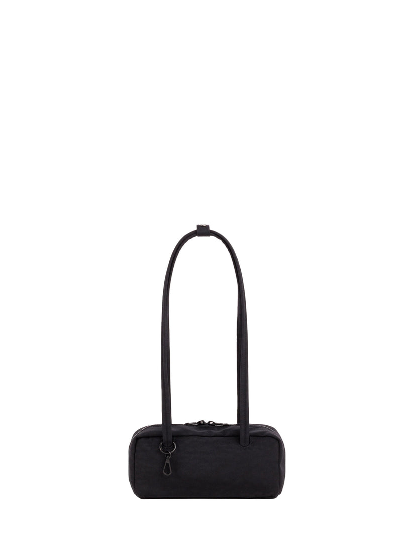 Small nylon bowler bag, black
