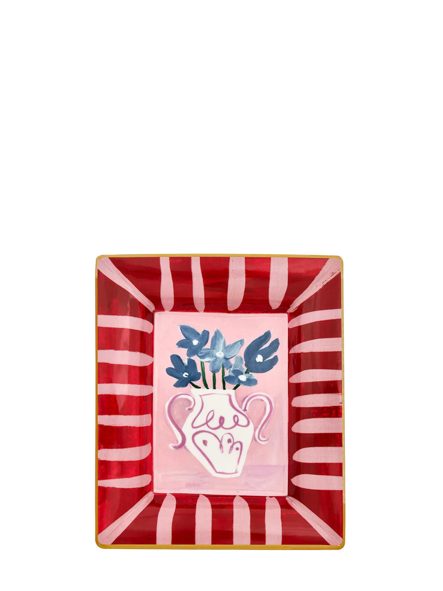 Blue flowers porcelain tray