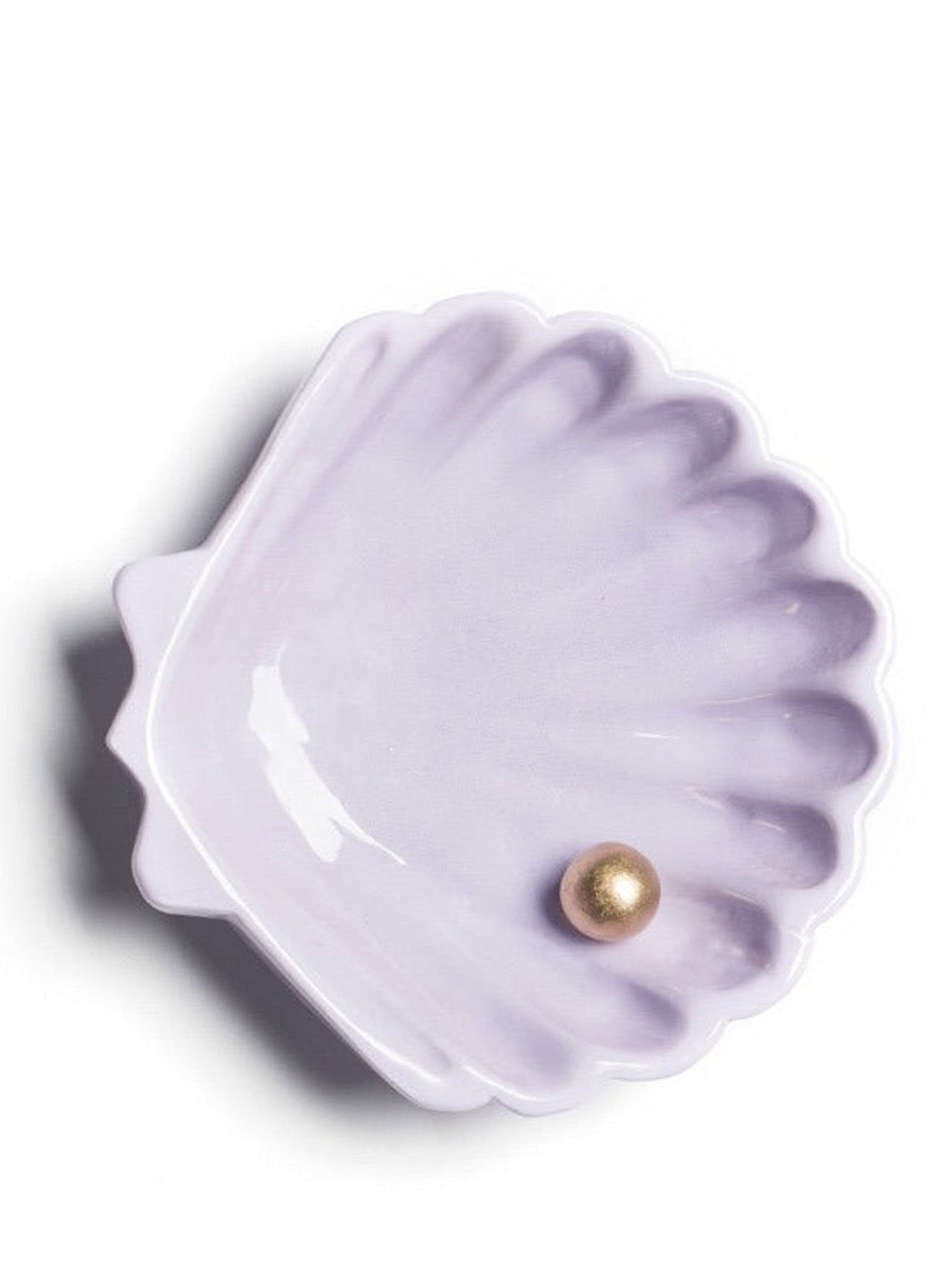Shell trinket tray, violet