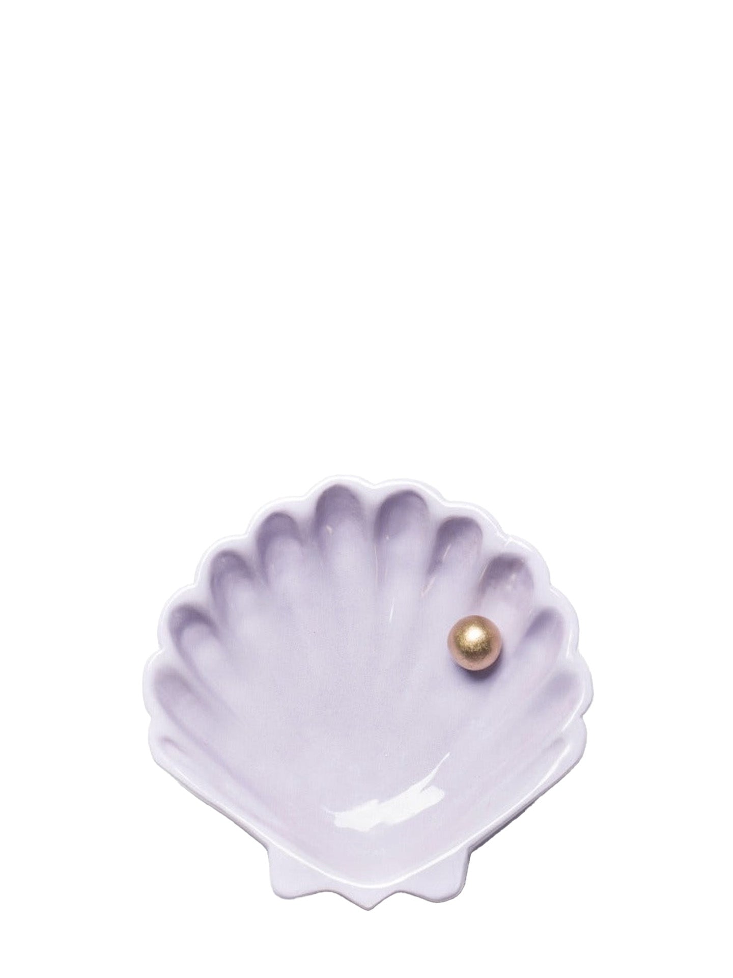 Shell trinket tray, violet