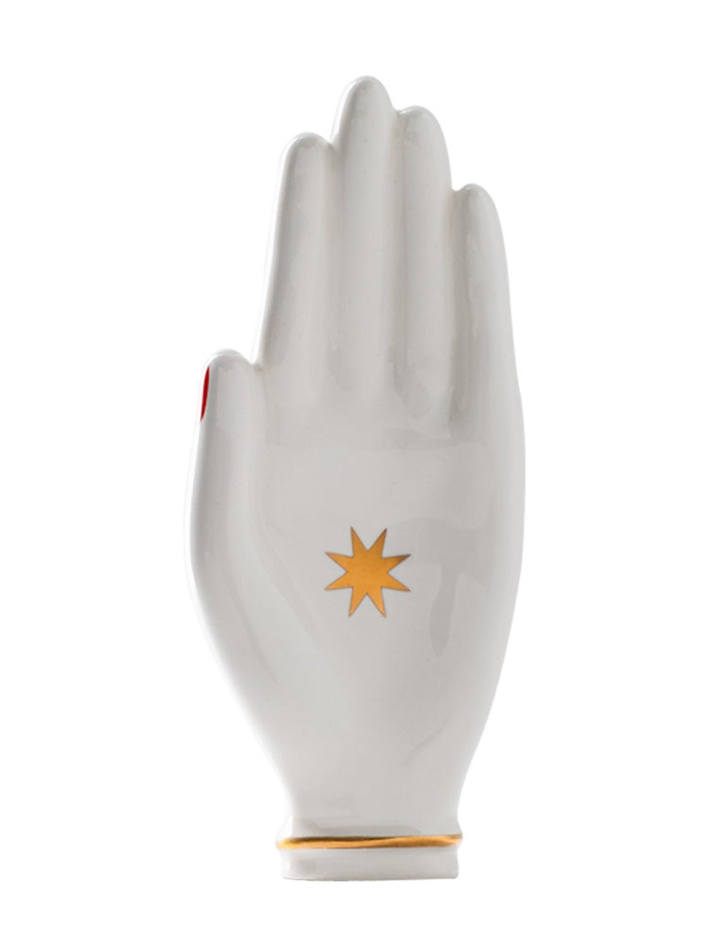 Red nail hand trincket tray