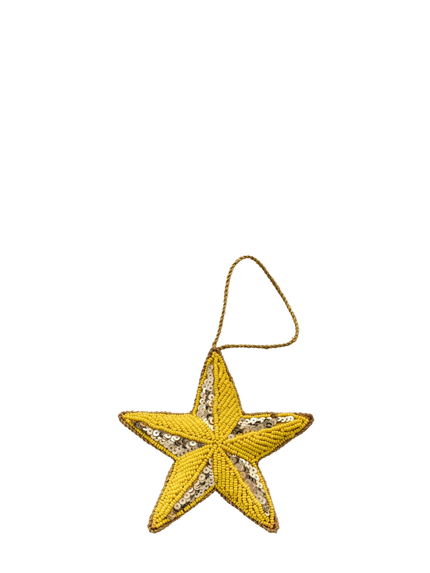 Yellow star ornament