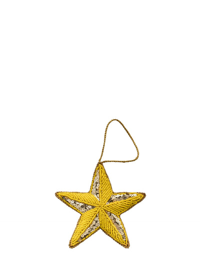 Yellow star ornament