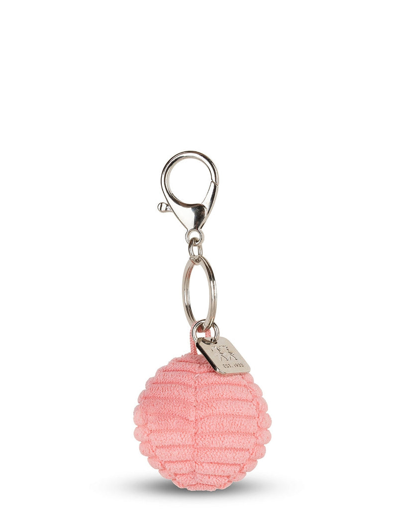 Smiley ECO corduroy keychain, bubblegum pink