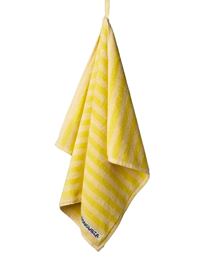 Naram guest towels, pristine & neon yellow