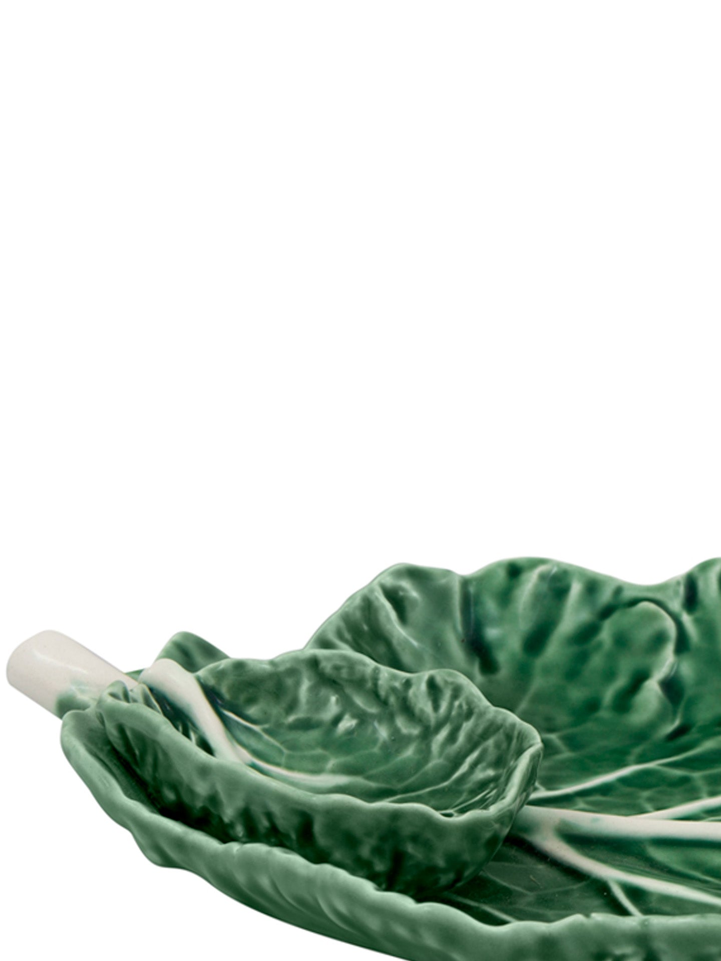 Cabbage Leaf with small bowl, green